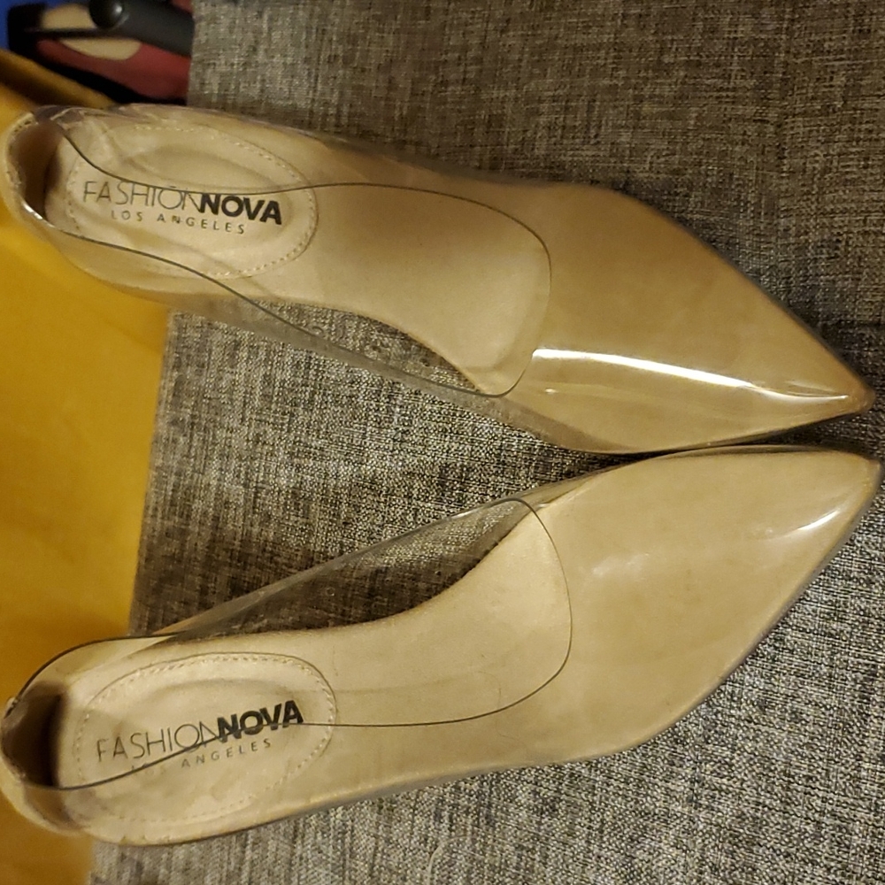 Clear heels